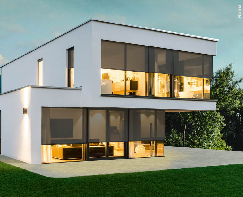 Menuiserie-riche-screen-fonce-villa-contemporaine-deux-niveaux-toit-plat-blanche-photo-roma.jpg